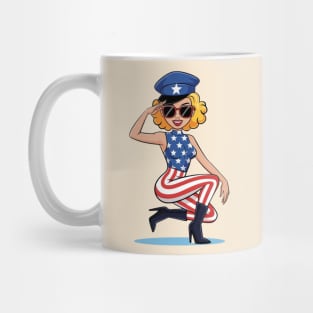 4th Of July Pin Up Girl Mug